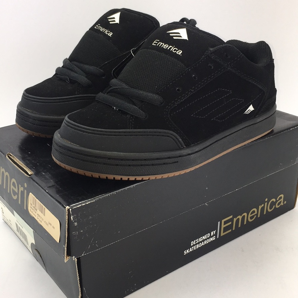 Emerica Heretic 2 Youth Sizes Black Vintage Skate